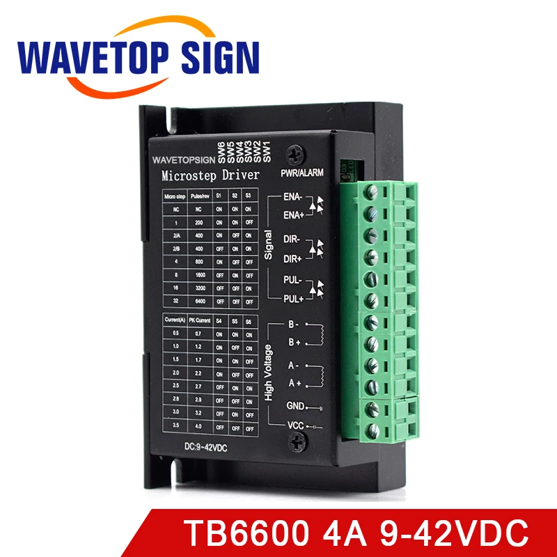  Драйвер шагового двигателя WaveTopSign 42/57/86 TB6600 32 сегмента улучшенная версия 4 0 А 9-42 В постоянного тока