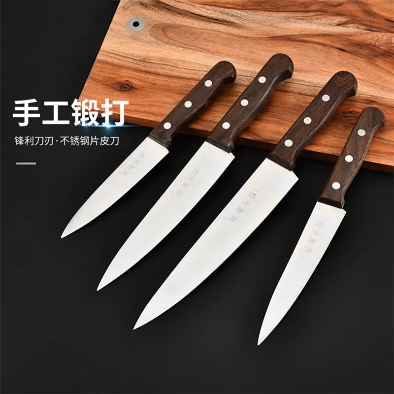 Kitchen Curved Slaughter Boning Butcher Knife 5cr Steel Wooden Handle Vegetable Meat Yangjiang Stainless Steel Wood 14-32cm