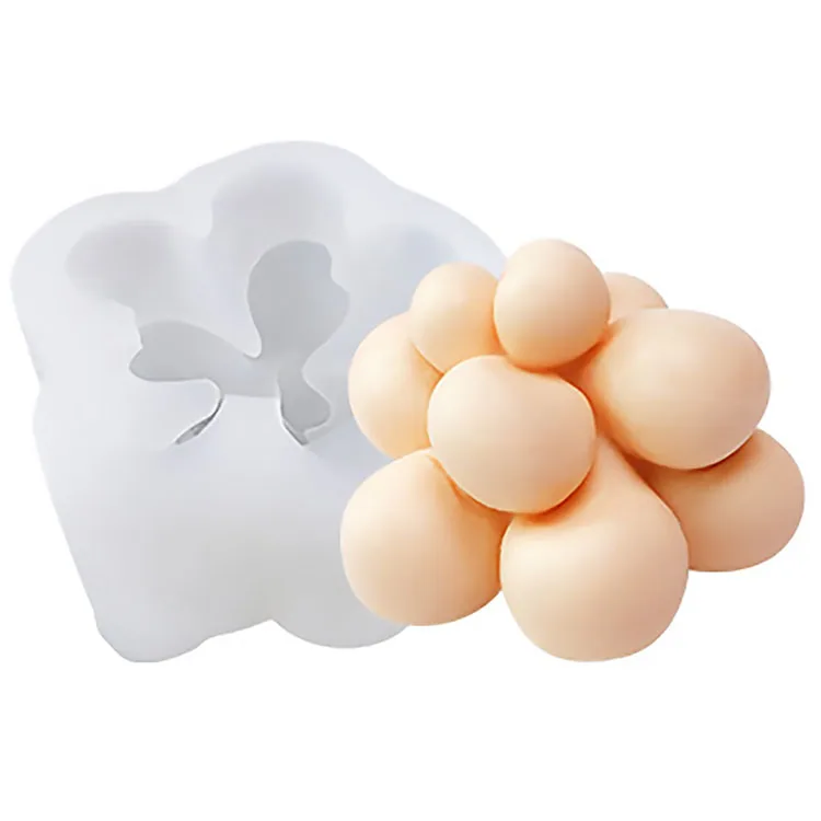 China supplier custom various shapes succulent plants flower pot diy silicone candle mold