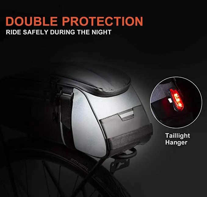 Custom Waterproof  Travel  Bicycle Storage Trunk Pouch Bike Bag Rear