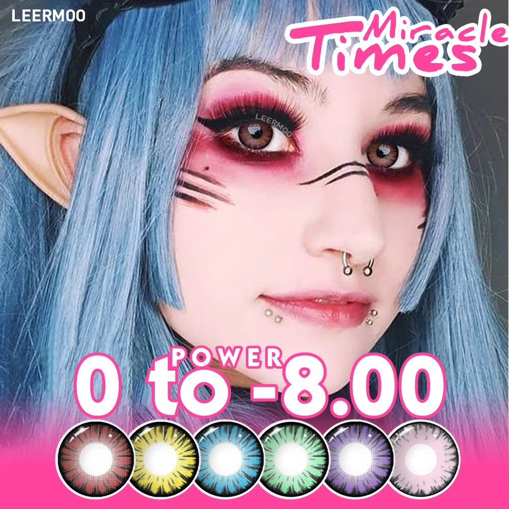 Hot Selling Miracle times Contact Lenses Prescription From Plano to 800 anime lens Yearly Throw Soft contacts