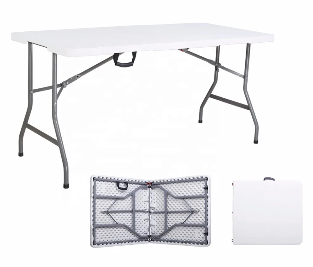 5 футов, пластиковый оптовый коммерческий пикник, для улицы, для сада, свадьбы, складной столик