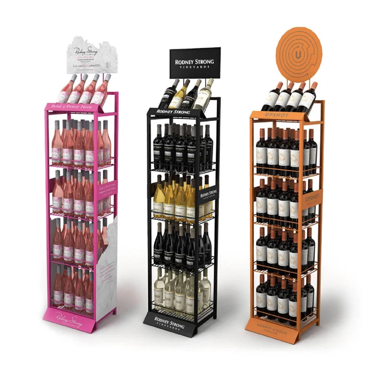 Retail Supermarket Metal Wine Display Rack Coffee Candy Food Chocolate Metal Display Stand