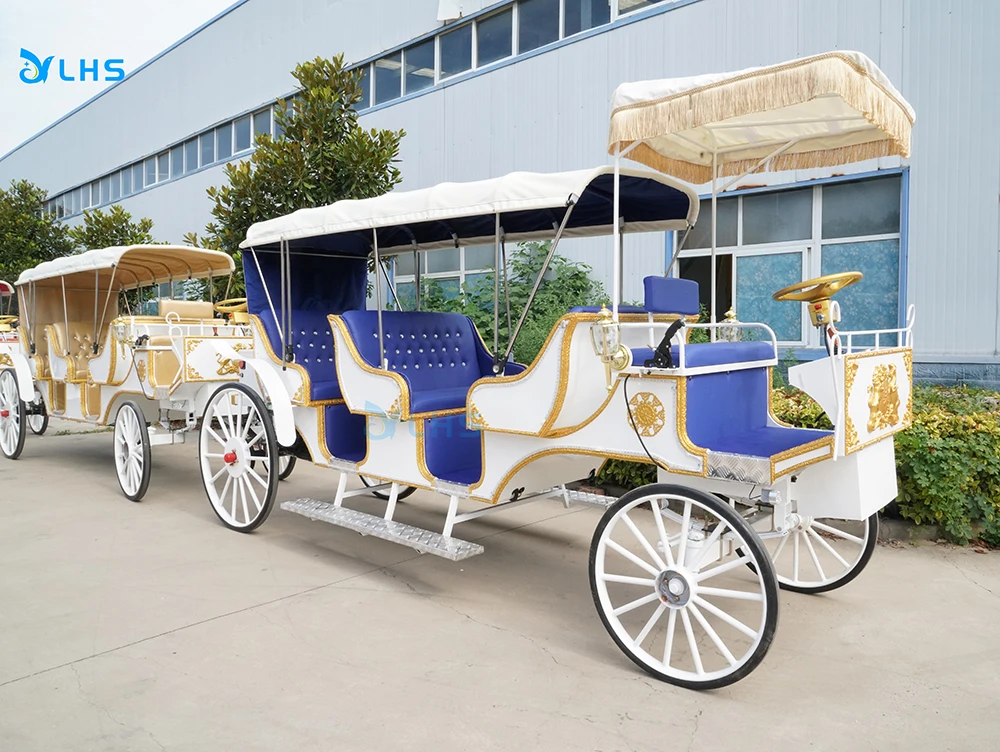 Wedding ancient electric buggy carriage Exhibition tourist horse carriage Marathon Carriage