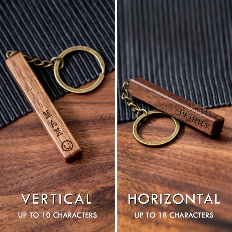 Wooden 4 sided Keychain with Code | Song, Playlist, Artist or Album