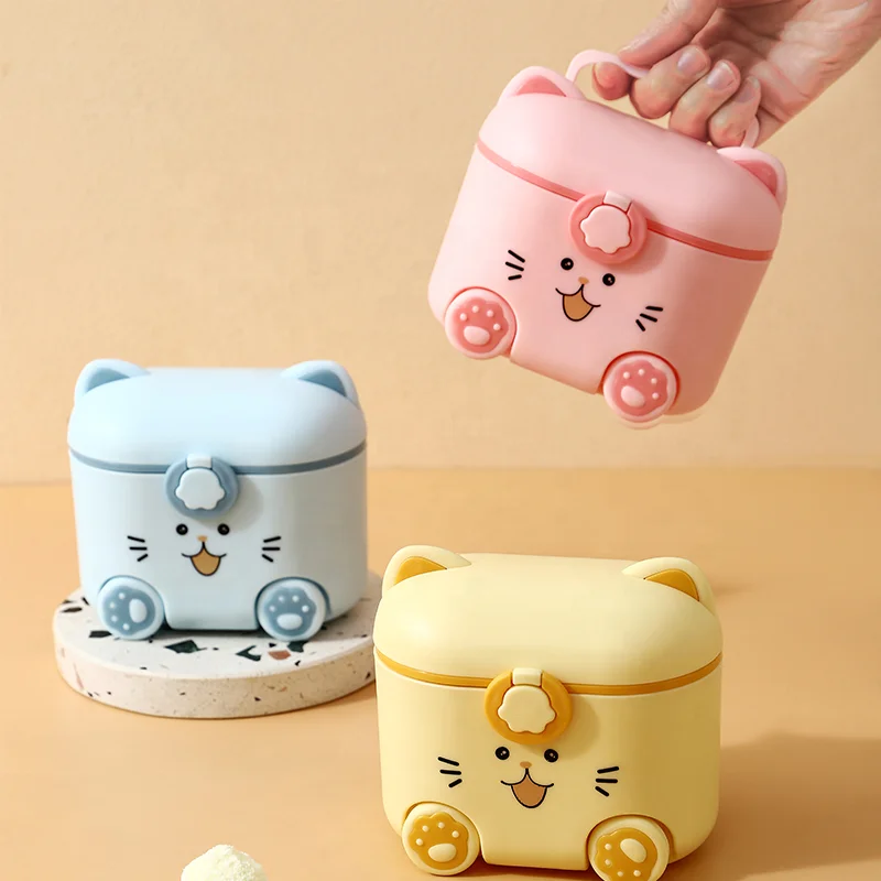 Wholesale BPA Free Milk Powder Box Baby Food Storage Container Travel Portable Infant Formula Dispenser With Measuring Spoon