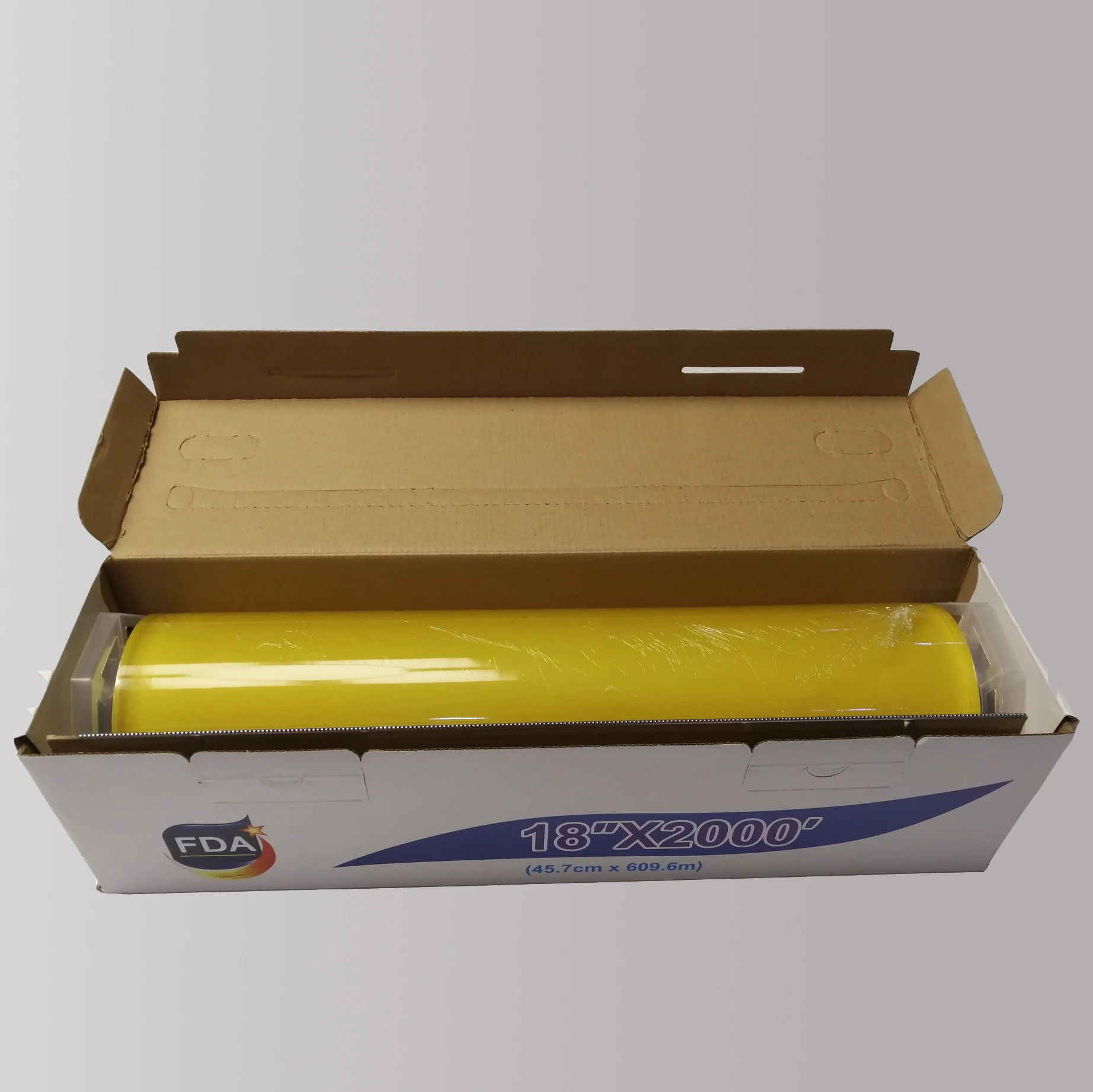 Clear food wrapping pvc stretch cling film food grade 10mic 1500m pvc food film jumbo roll