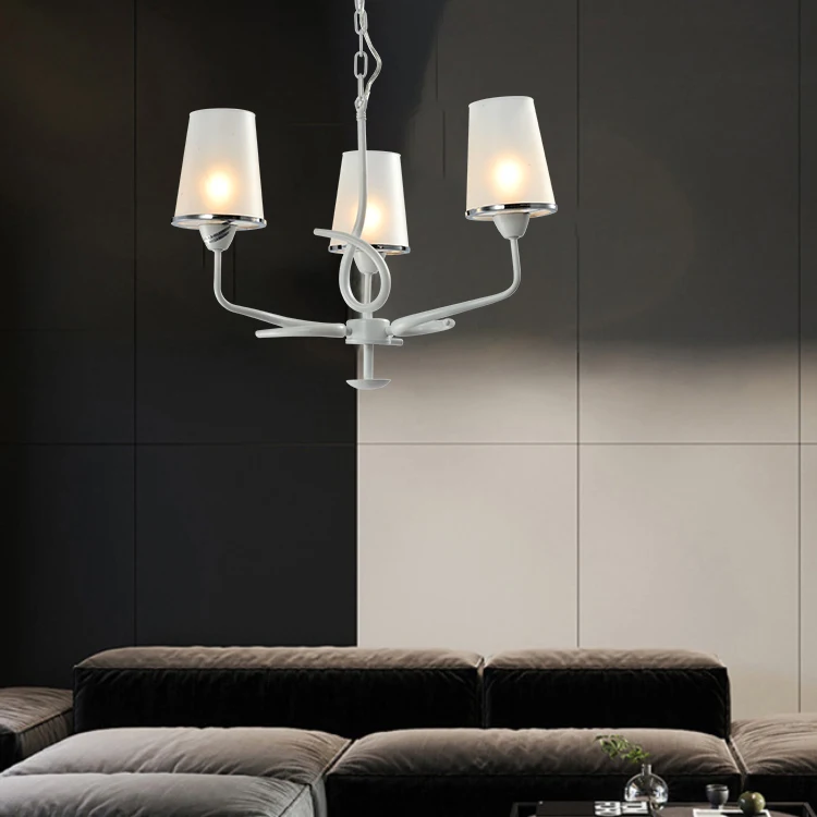 HUAYI Hot Sale Modern Simple Style Dining Room Metal Glass Indoor Decoration Chandelier