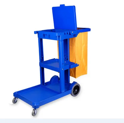 
Powerful multi-purpose janitor cart cleaning trolley with cover garden cleaning tools cart housekeeping cleaning cart bag 