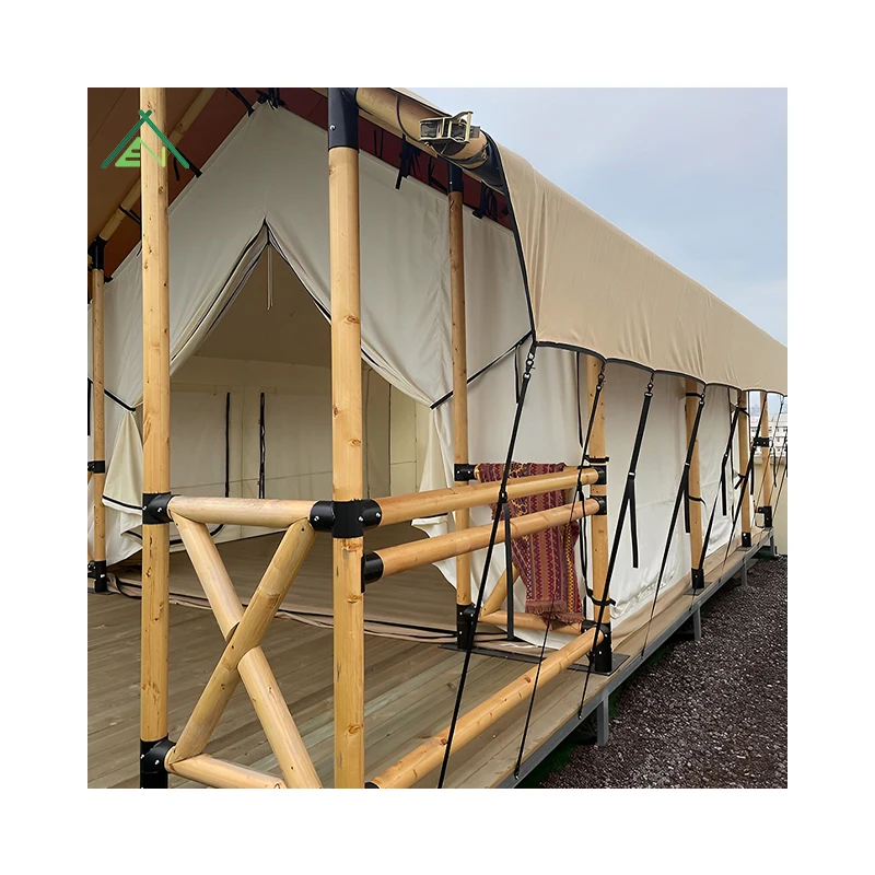 Индивидуальная деревянная Кения африканская палатка для сафари Роскошная парусиновая курортная глэмпинг Зажимная кемпинга цены на