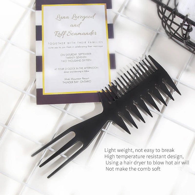 Private Label Customization Black Plastic Comb Professional Comb Men Styling Tool Barber Hair comb