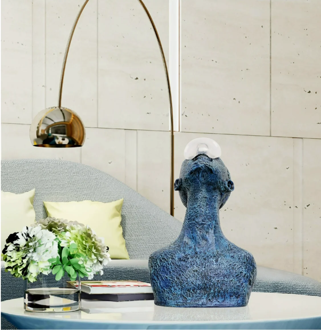 Hotel living room Office Desk Decor sculpture Fiberglass Figure Bust Statues Figurines