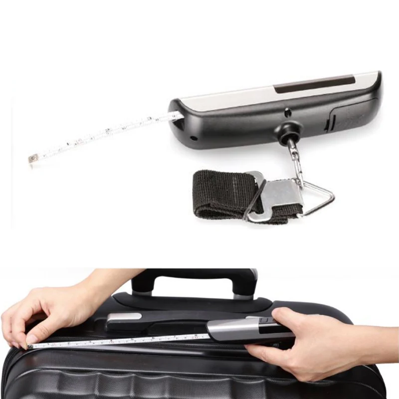 Multifunction Digital Luggage Weighing 110lb 50kg Capacity Pocket Mini Portable Digital Weigh Scale