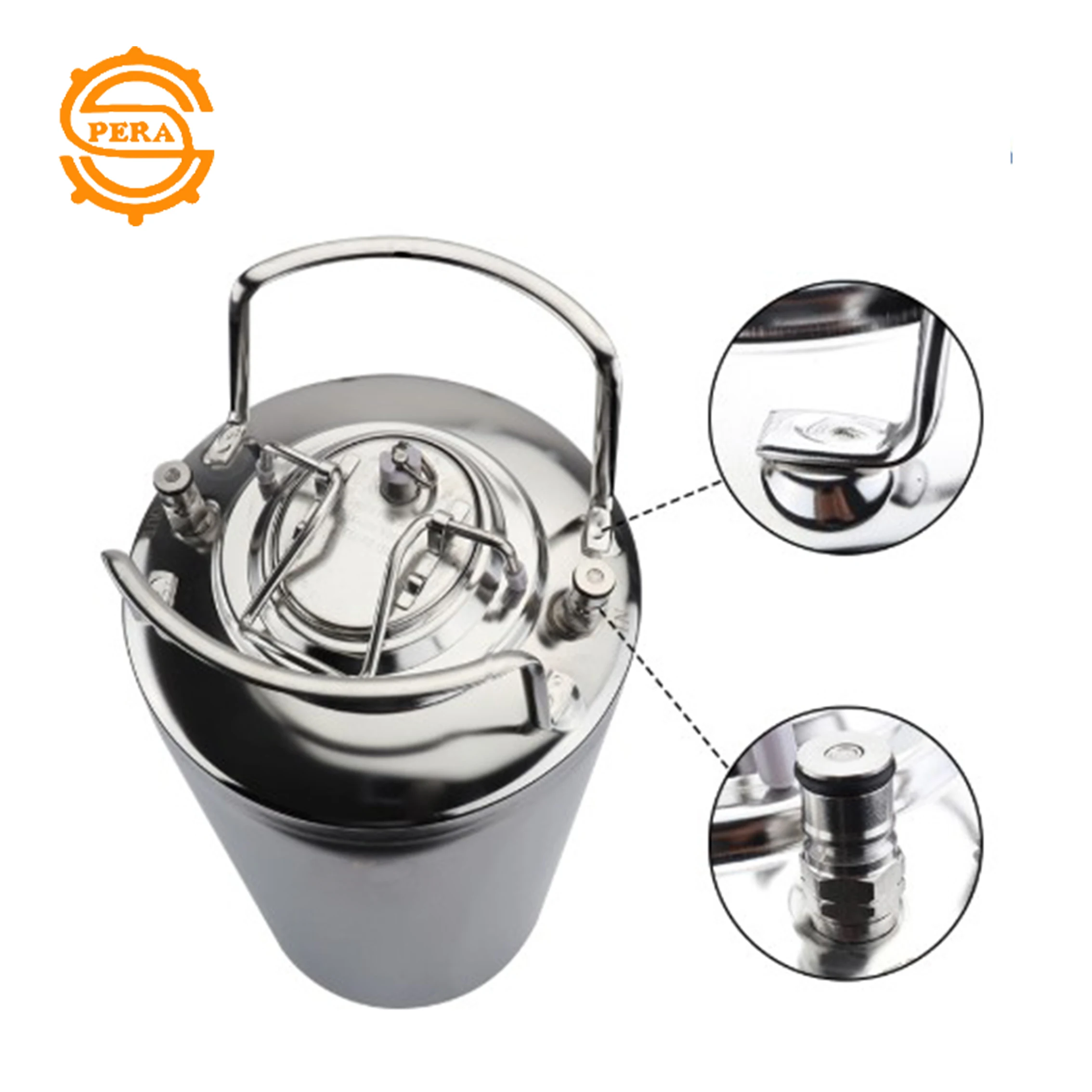 Stainless Steel 304 bar accessories cornelius beer keg ball lock beer barrel keg 6L 10L 19L