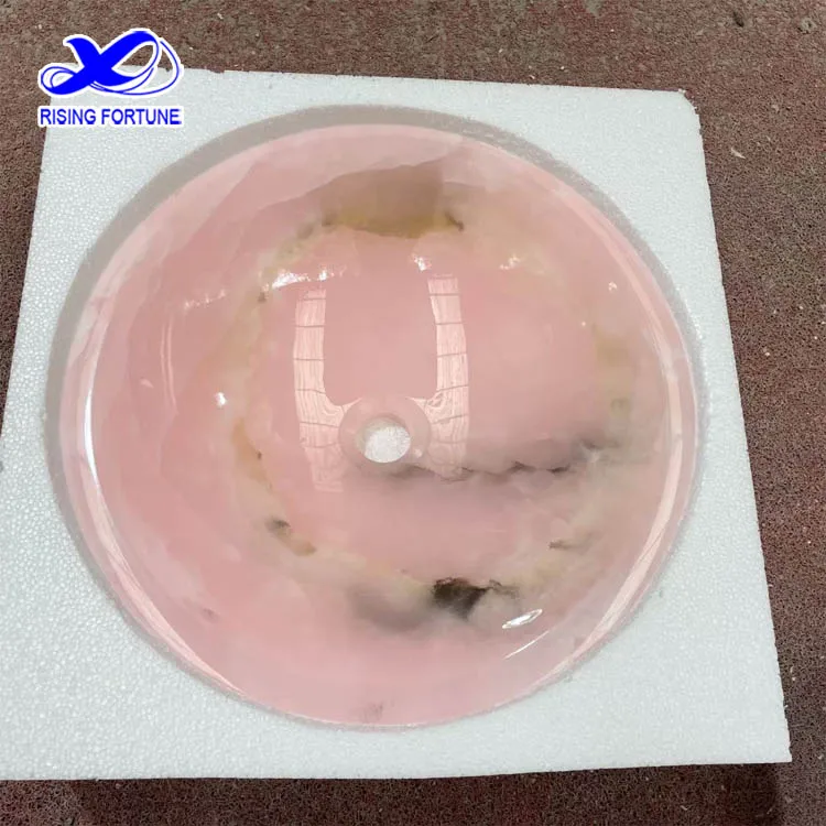 Unique queen pink onyx bathroom sink