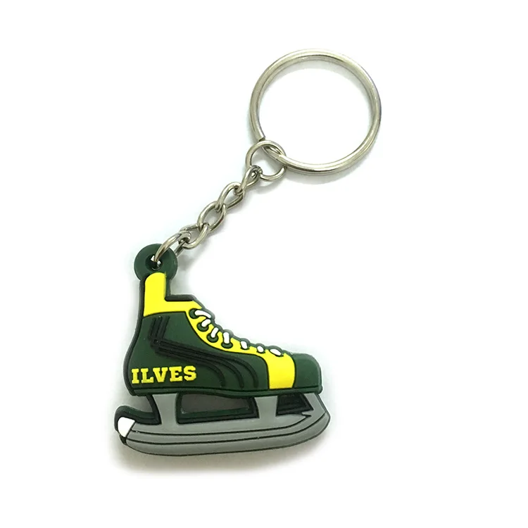 Wholesale shoes mold keychain PVC 3D mini basketball shoes car keychain backpack charm trainer Keychain