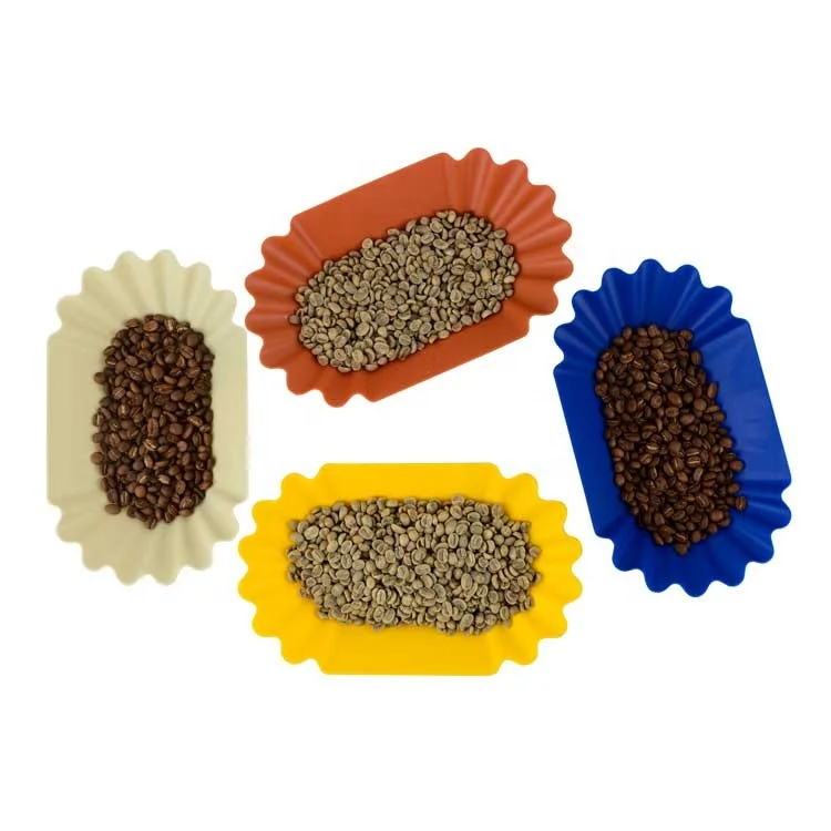 Food Grade PP Plastic  Snack Serving Tray Oval Plate Coffee Cupping Tray Capacity of 450G Coffee Bean Plate