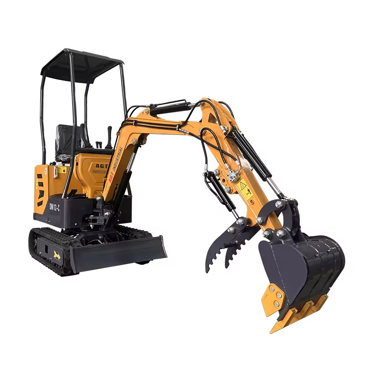 Free Shipping Chinese New 1 Ton Mini Excavator With Hydraulic Thumb And Side Wing B&S Engine