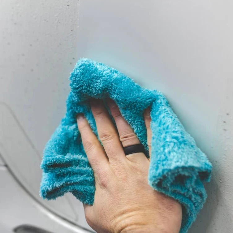 Quick-Dry Coral Fleece Car Microfiber Towel Polyester Knitted for Auto Cleaning