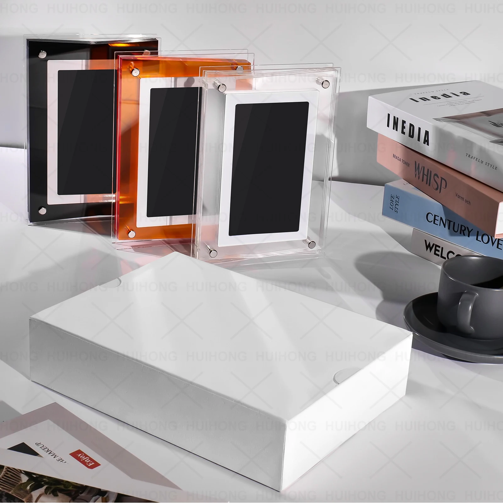 Hot sale wholesale Colorful NFT Transparent electronic album digital exclusive Acrylic player motion video photo frame