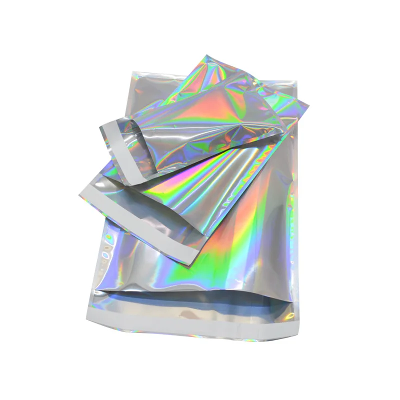 Holographic Metallic Poly Mailers Foil Glitter Bag Mailing Self Sealing Envelope Packaging Pouches