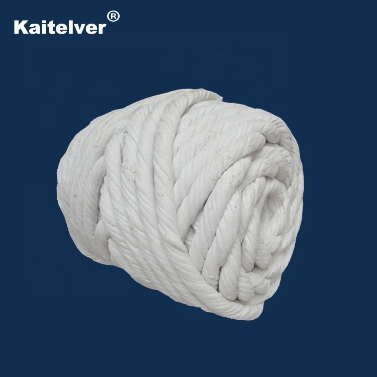 High temperature heat insulation sealing ceramic fiber wool blanket core round rope/cord