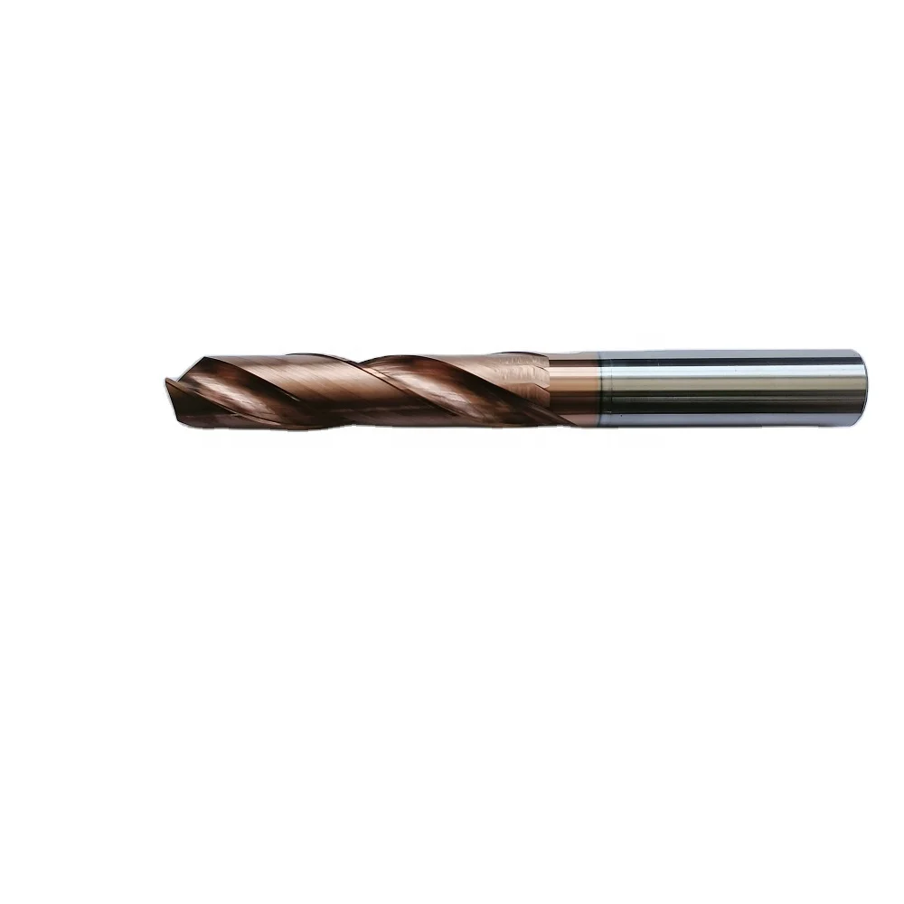 CNC Solid Carbide Drill Bit External Coolant Twist Drills For Steel