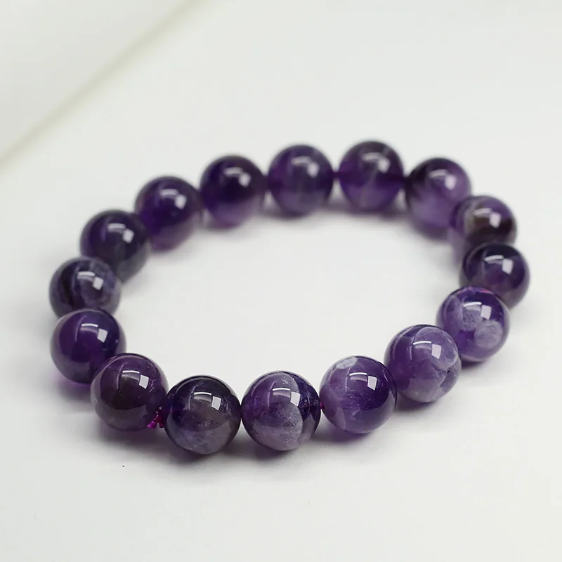 Wholesale Natural Crystal Amethyst Bracelet Female Fantasy Amethyst Bracelet Diy Purple Natural Gemstone Beaded Hand Jewelry
