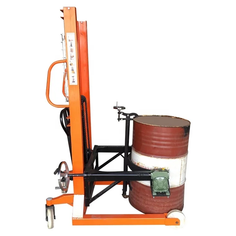 Chinese Brand 350kg Oil Drum Truck Manual Oil Drum 1600mm hydraulic cylinder technology Lifter high quality