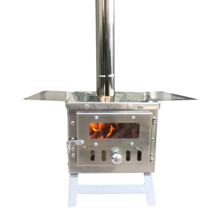 Warmfire Camping Pellet Stove Tent Stainless Steel Folding
