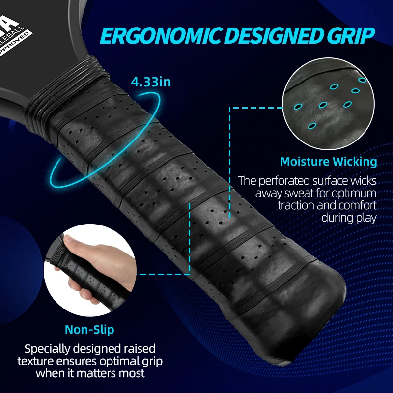 Unleash Your Power and Precision with the Thermoformed T700 Pickleball Paddle spray granular paint face