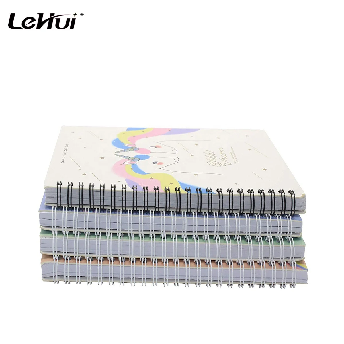 Manufacturer Directly 4 pcs A5 Size 5.5 x 8.2 inches Unicorn Spiral Notebook With Ruled Planner Favors for Kids Girls Women
