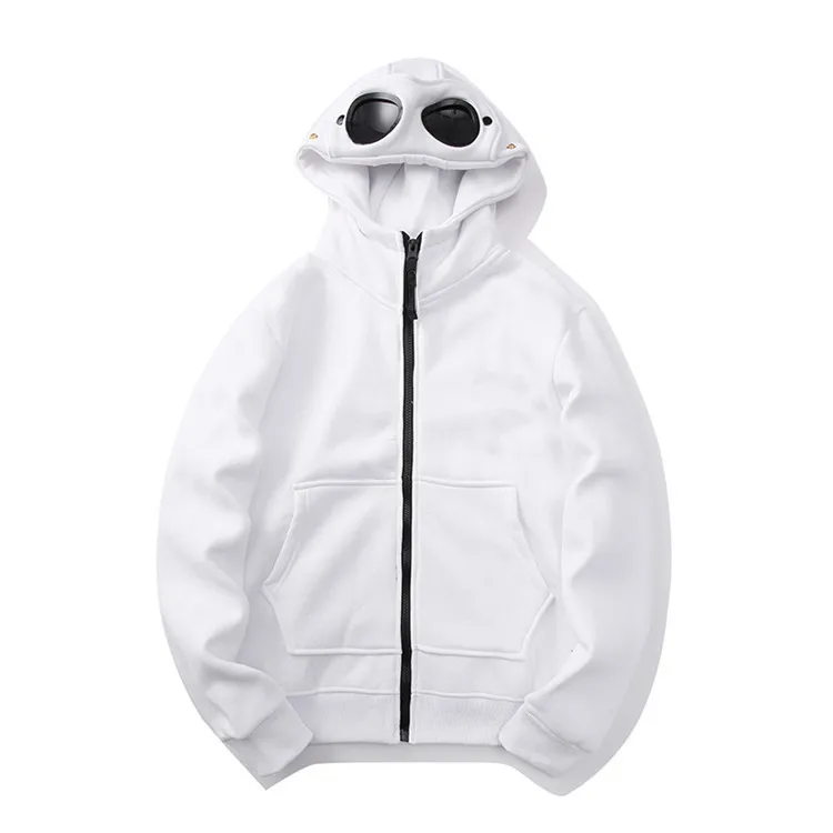 CP Glasses Hooded Jacket Men Women Cotton Sunscreen Long Sleeve Hooded Jacket