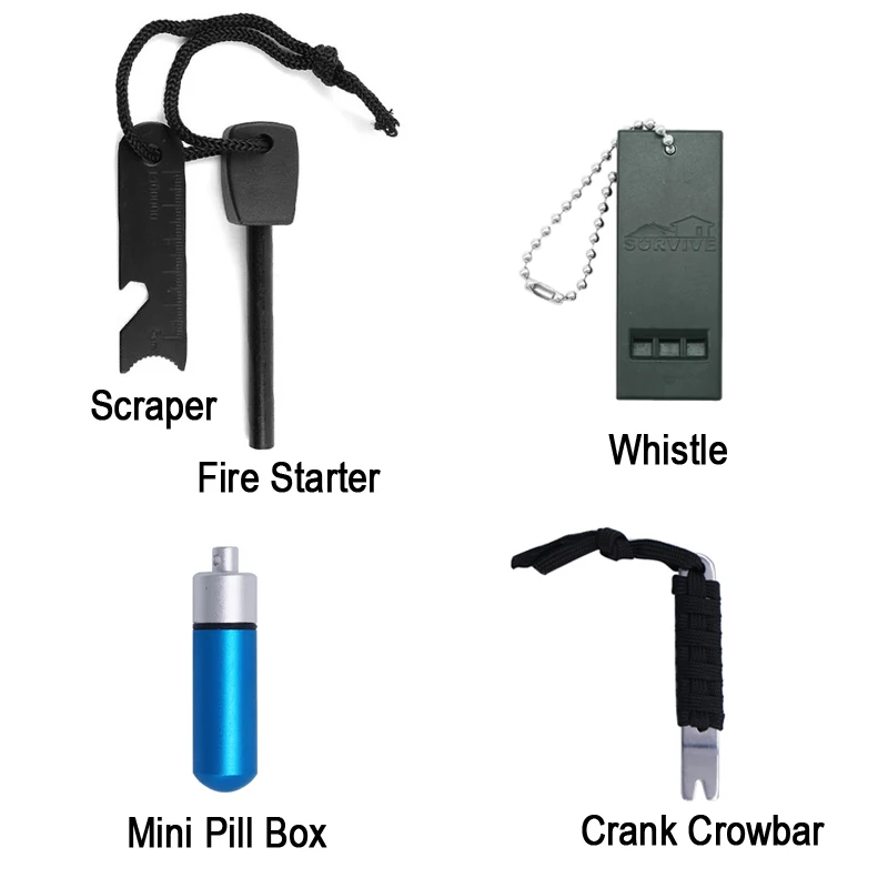 
Waterproof Multitool Adventures Military Survival Kit Hiking and Camping 