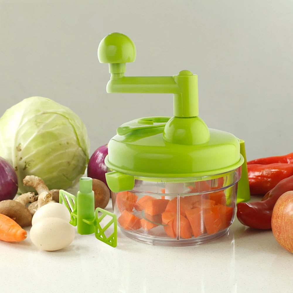 Многофункциональный ручной измельчитель пищевых продуктов с крышкой и ручкой для