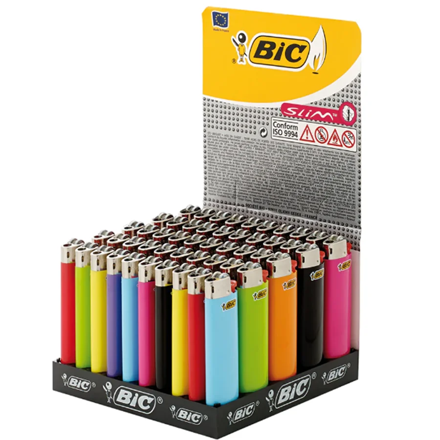 BIC газовые зажигалки J25 J26 лоток 50 шт. Классическая одноразовая Зажигалка Франция