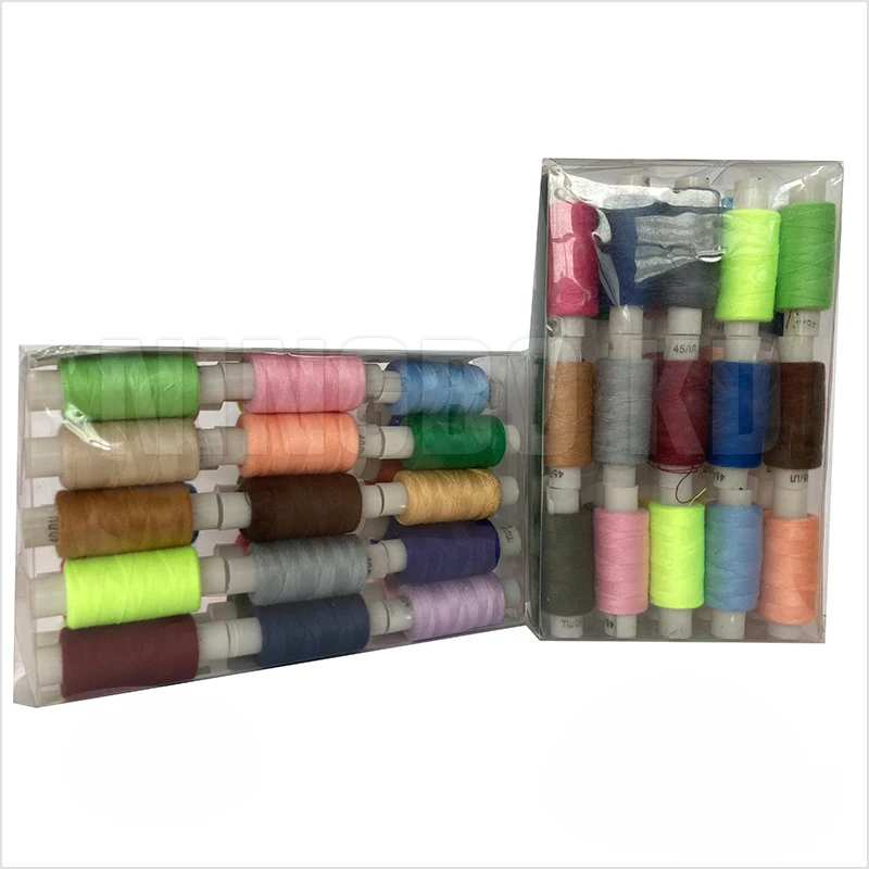 100% Polyester Sewing Thread 402/403 200M Mini Colourful Sewing Thread  High Quality