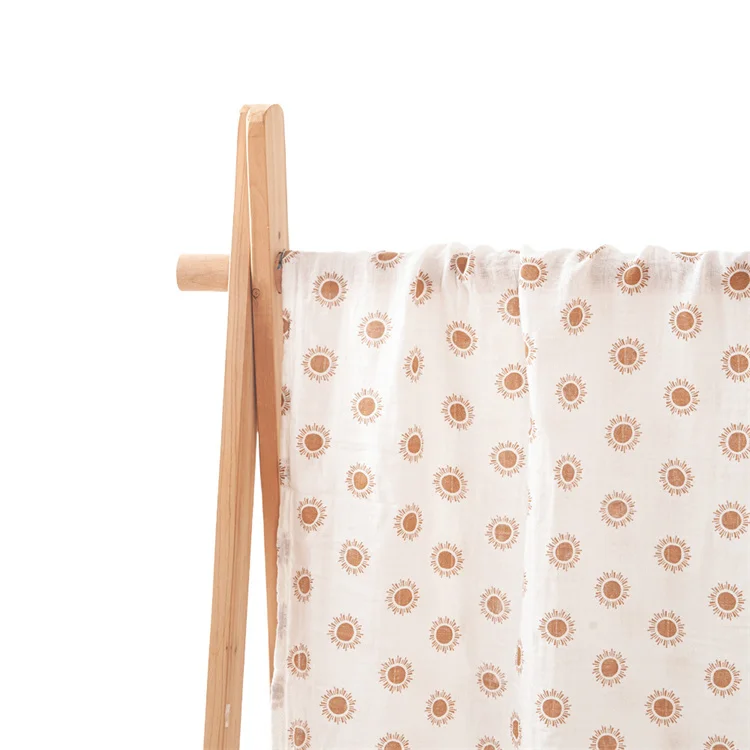 Custom Printed Bamboo Muslin Swaddle Blankets Price Low Newborn Baby Muslin Swaddle Blankets