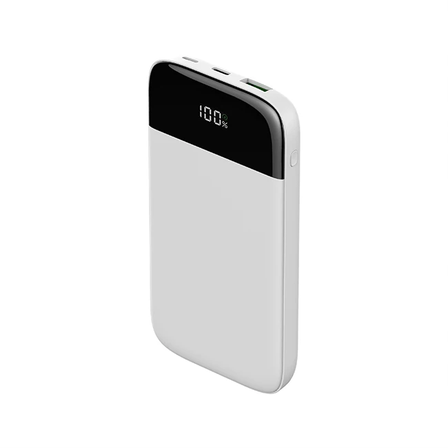 Low moq powerbanks power station 18w type c pd fast charging led display 10000mah power bank gift for iphone