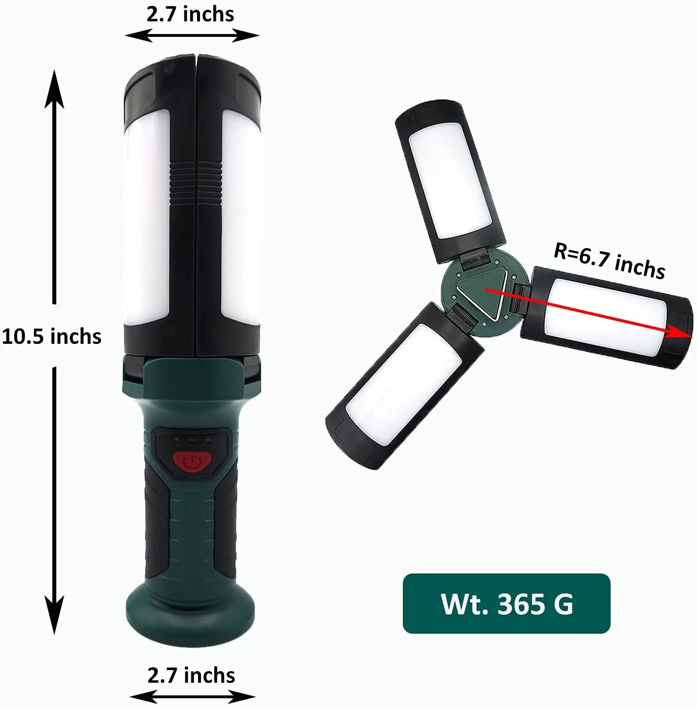 3pcs SMD panels Flood Beam Led Work Light Foldable Powerful Magnet Handheld Portable Work Lights rechargeable USB hook with line