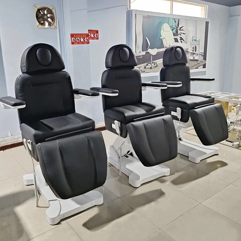 Eyelash Stretcher Adjustable Massage Tables and Couch Nail Salon Furniture Black Electric Beauty Bed Remote Control