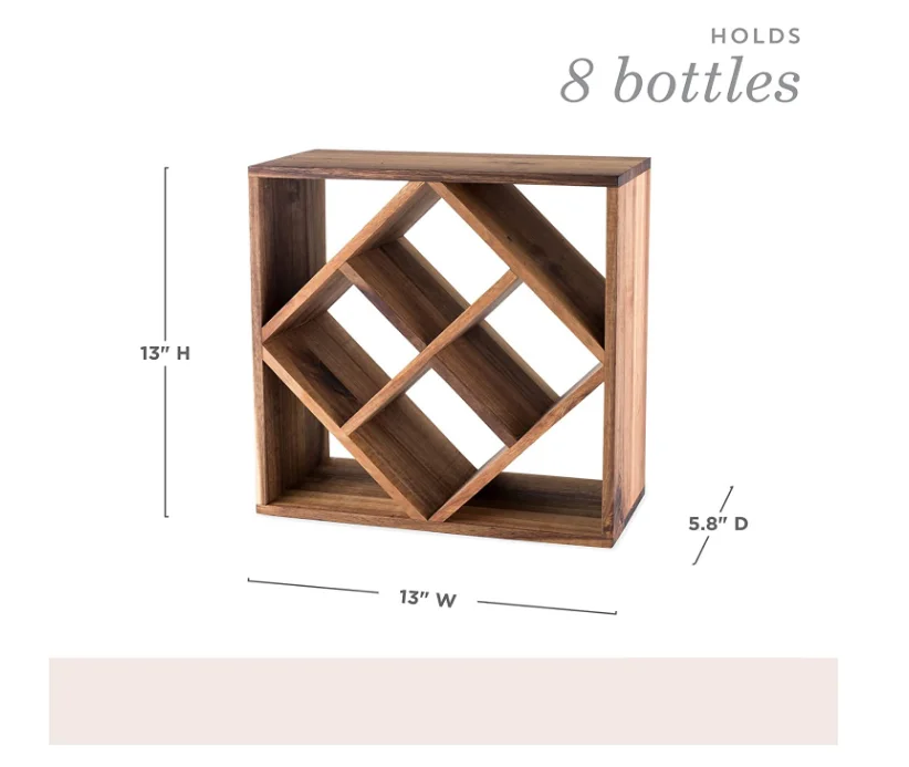 Wooden trellis stand-alone wine rack and cabinet wine display rack wooden