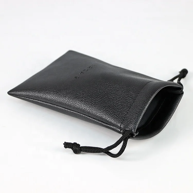 Travel Storage Small Accessories Drawstring Pouch Waterproof PU Leather Jewelry Pouch Bag pochette bijoux Custom Jewelry Pouch