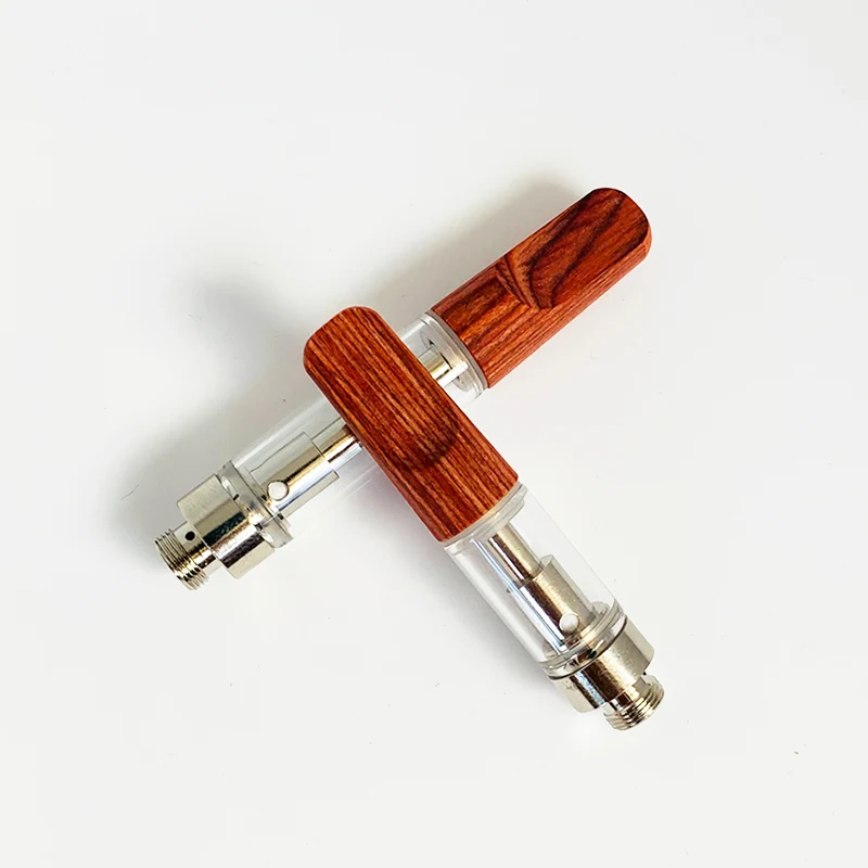 
Wholesale Disposable cbd vape pen 0.5/1.0ml wooden tip ceramic CBD oil cartridge 