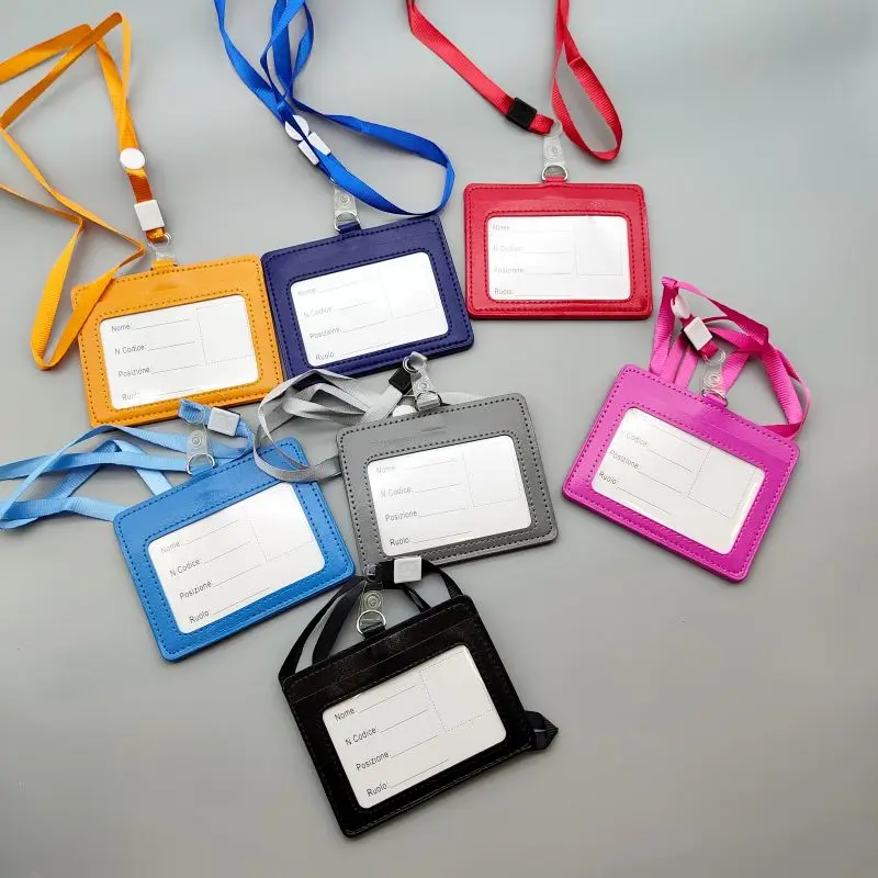 EU Stock shipping Obastyle Waterproof Fashion Leather Diary Id Card Holder with Lanyard