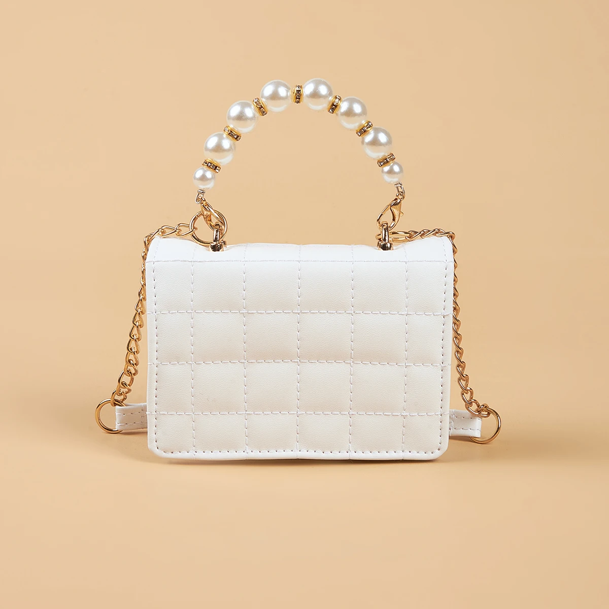 Hot Sale Kids Purses and Handbags Brand Designer Inspired Purses Shoulder Bags Chocolate Pearl for Little Girls Fashion Bag