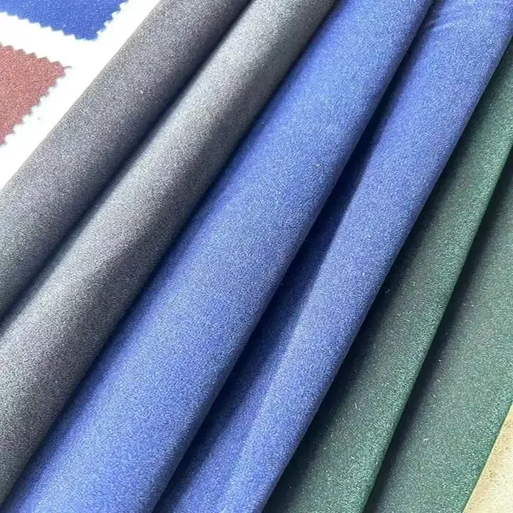 High quality Multi color customized flock fabric Woven Tricot Knitting Flocking Velvet Fabric for bag & gift box