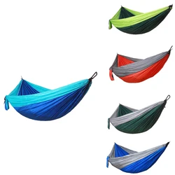 Portable Parachute Double Nylon Camping Hammock With Hammock Straps