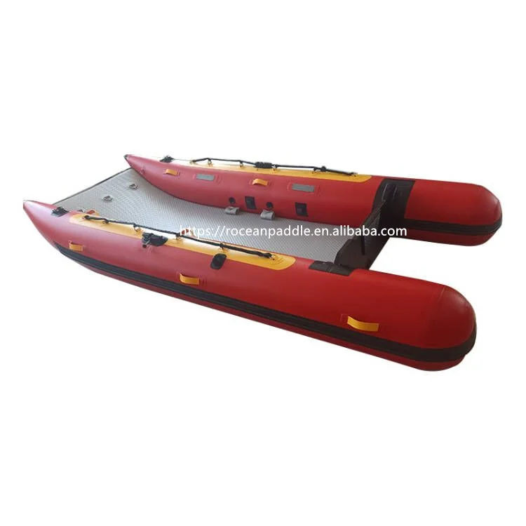 Mini Thundercat Boat Catamaran 10 Persons Speed Inflatable Boat with aluminum floor