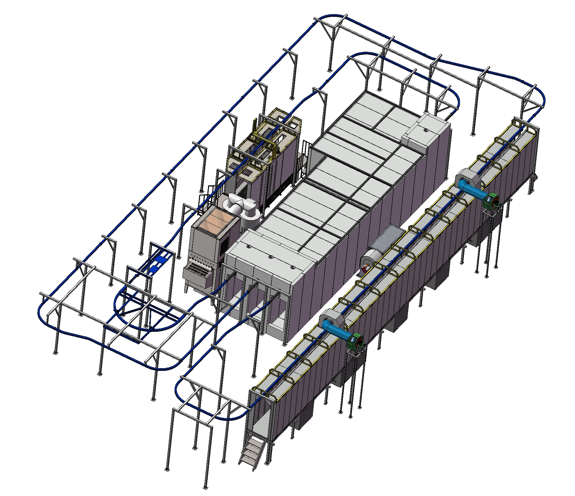 Powder Coating Line/ Paint powder/ Automatic Line Powder Recovery Capacity